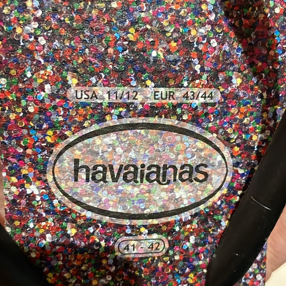 havaianas Slim sparkle Carnaval Flip Flops in size 11 41/42 - Picture 6 of 7